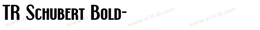 TR Schubert Bold字体转换